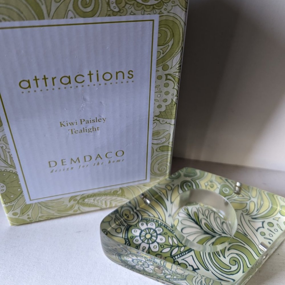 Demdaco Kiwi Paisley Tealight Holder